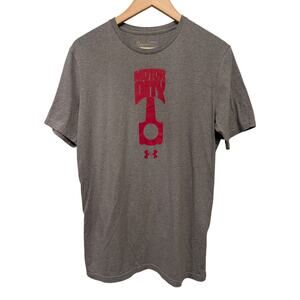 Under Armour Heat Gear‎ Loose Fit Motor City Crewneck T-Shirt Gray Mens Medium
